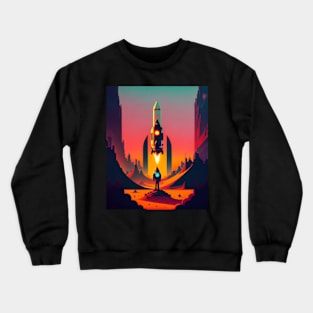 Space Scene Crewneck Sweatshirt